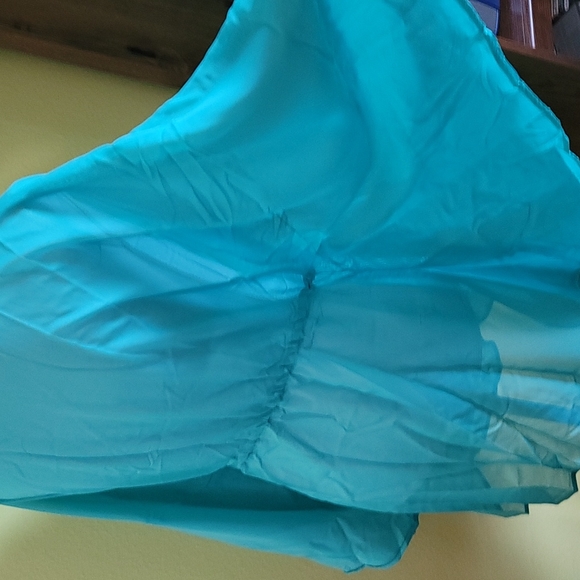 Turquoise Blue Sheer Swimsuit Coverup - Picture 3 of 6